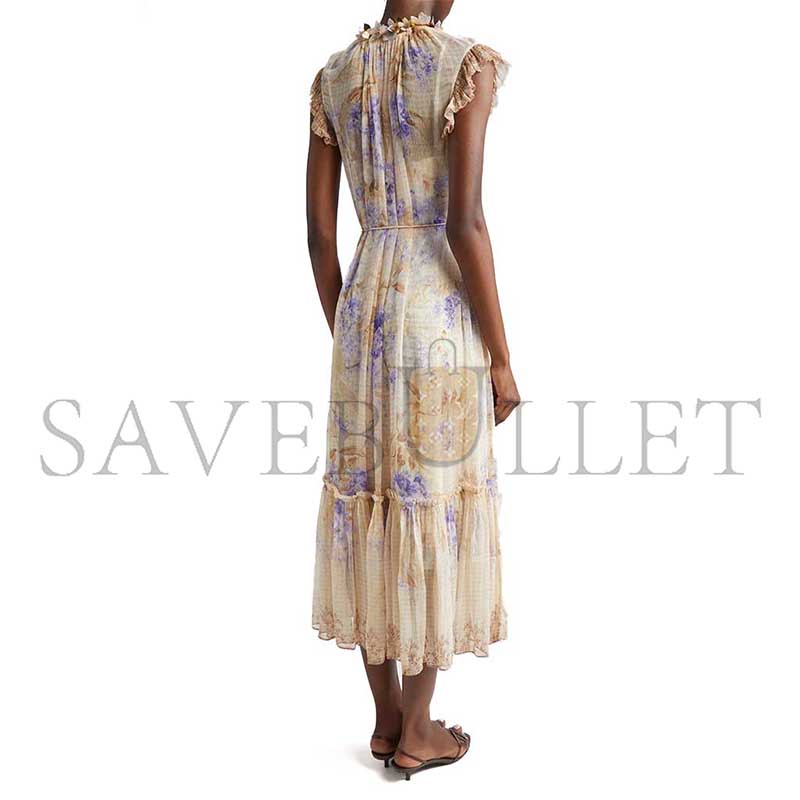 ZIMMERMANN DAWNING FLUTTER DRESS 